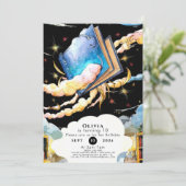 魔法の図書館の楽しいお話しブックの誕生日 招待状 (スタンド正面)