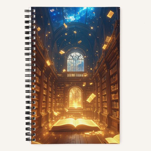 魔法の図書館 スパイラルノート ノートブック (正面)