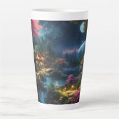 魔法の国の美しい家と庭園 カフェラテマグ (正面)