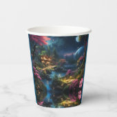 魔法の国の美しい家と庭園 紙コップ (裏面)