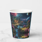 魔法の国の美しい家と庭園 紙コップ (正面)