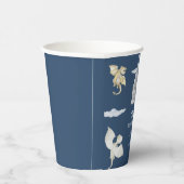 魔法の城かわいいドラゴンズ子供の誕生日ブルー 紙コップ (右)
