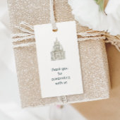 魔法の城かわいいドラゴン子供の誕生日 ギフトタグ