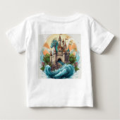 魔法の城とドラゴンTシャツ ベビーTシャツ (裏面)