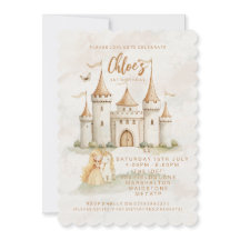 🏰✨ 魔法の城のプリンセス 1歳の誕生日招待状