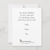 魔法の城の水彩画のパーティの招待状 招待状 (裏面)