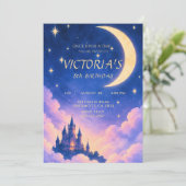 魔法の城の誕生日パーティー招待状 招待状 (スタンド正面)