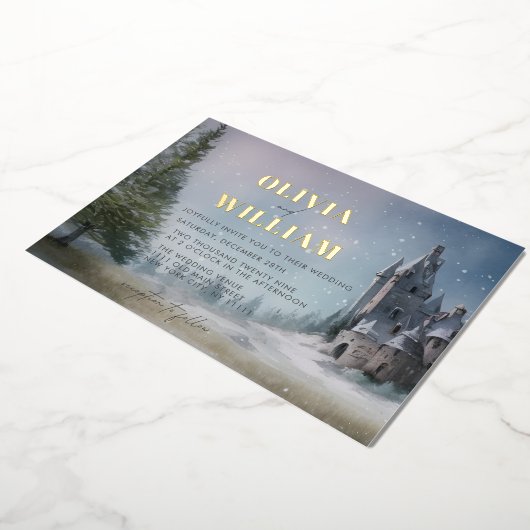 魔法の城フェアリータ結婚ーレ 箔招待状 (回転した状態)