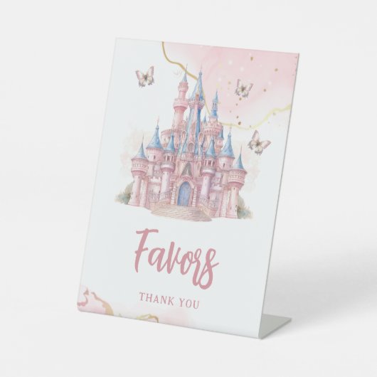 魔法の城ユニコーンピンクプリンセス1st誕生日 台座サイン (正面)