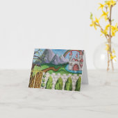 魔法の城 カード (黄色い花)