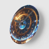 魔法の壁時計 – エンチャンであなたの宇宙を注入 ラウンド壁時計 (傾斜)