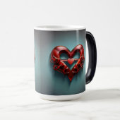 魔法の変換ラブシンボルのモーフィングマグカップ モーフィングマグカップ (正面右)