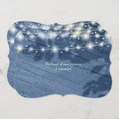 魔法の夕べ妖精のライト木製の結婚式の招待 招待状 (正面/裏面)