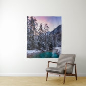 魔法の夕日ターコイズリバーモジュストラナ，スロベニア タペストリー (インサイチュ)