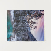 魔法の夕日ターコイズリバーモジュストラナ，スロベニア タペストリー (正面(横))