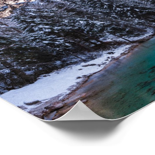 魔法の夕日ターコイズリバーモジュストラナ,スロベニア ポスター (角)