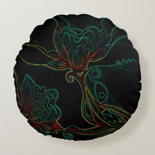 魔法の夜の丸い枕 ラウンドクッション (正面)