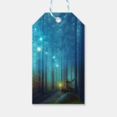 魔法の夜の森の木のおとぎ話 ギフトタグ (裏面)