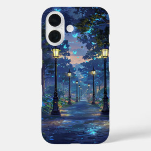魔法の夜の森の道 iPhone 16ケース