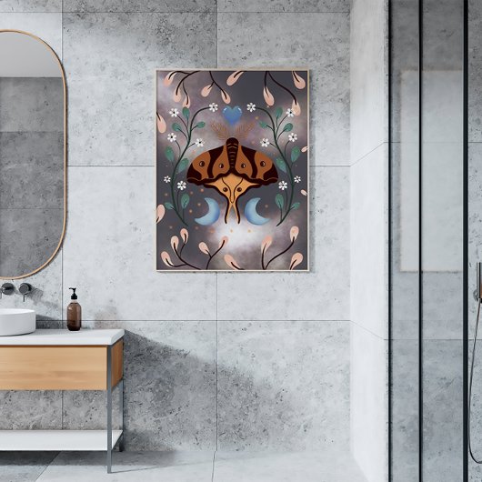 魔法の夜の蛾と月 ポスター