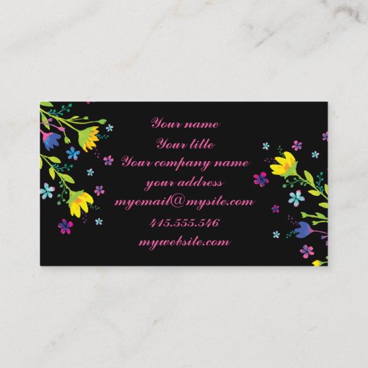 魔法の夜庭 名刺 (裏面)