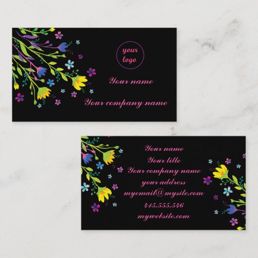 魔法の夜庭 名刺 (正面/裏面)