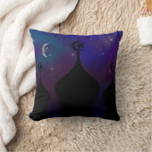 魔法の夜空とラマダンのモスク クッション (ブランケット)
