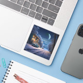 魔法の夜 シール (ノートパソコンとiPhone)