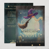 魔法の夜 タロット ハロウィン招待状 招待状 (正面/裏面)