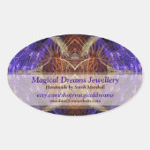 魔法の夢のショップ芸術的ラベルシール 楕円形シール (正面)