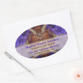 魔法の夢のショップ芸術的ラベルシール 楕円形シール (封筒)