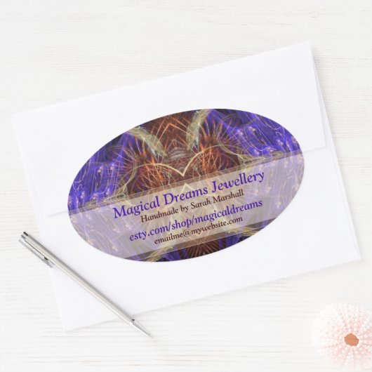 魔法の夢のショップ芸術的ラベルシール 楕円形シール (封筒)