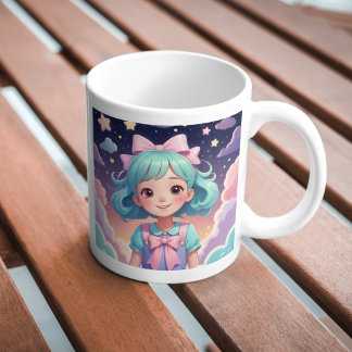 魔法の夢の女の子マグカップ – かわいいパステルCマグカップ, 11オンス コーヒーマグカップ