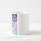 魔法の夢の女の子マグカップ – かわいいパステルCマグカップ, 11オンス コーヒーマグカップ (中央)