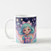 魔法の夢の女の子マグカップ – かわいいパステルCマグカップ, 11オンス コーヒーマグカップ (左)