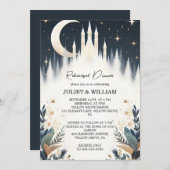 魔法の夢の神秘的な星ムーンリハーサルディナー 招待状 (正面/裏面)