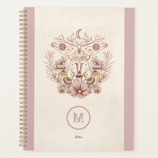 魔法の天きのこの蛾ムーンボーホ プランナー手帳 (正面)