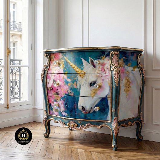 魔法の天の一角獣のデコパージュ 薄葉紙