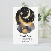 魔法の天の赤ちゃんシャワームーンスターズテーマ サンキューカード (スタンド正面)