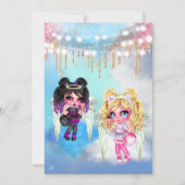 魔法の天使の悪魔の神話のテーマパーティー 招待状 (裏面)