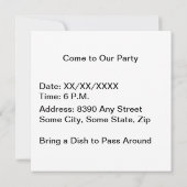 魔法の女が通り過ぎる ハロウィンパーティーの招待状 招待状 (裏面)