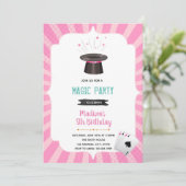 魔法の女の子の誕生日の招待 招待状 (スタンド正面)