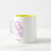 魔法の女の子乗りユニコーン |アニ日本のメ ツートーンマグカップ (正面左)