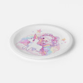 魔法の女の子乗りユニコーン |アニ日本のメ ペーパープレート (アングル)