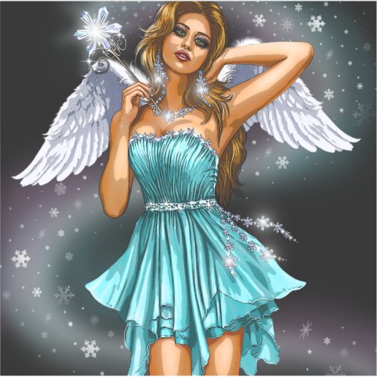 魔法の女性の妖精 シール (正面)