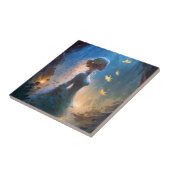 魔法の女性インウォーターファンタジーアート タイル (側面)