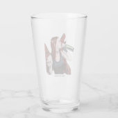 魔法の妖精がワインを飲むファンタジーアートグラスカップ タンブラーグラス (裏面)