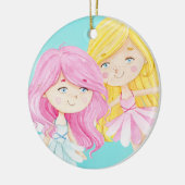 魔法の妖精たちクリスマス セラミックオーナメント (左)