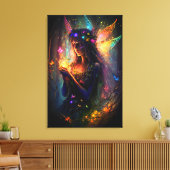 魔法の妖精に魅了された森のファンタジーピクシーの塵 キャンバスプリント (インサイチュ (リビング))