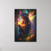 魔法の妖精に魅了された森のファンタジーピクシーの塵 キャンバスプリント (正面)